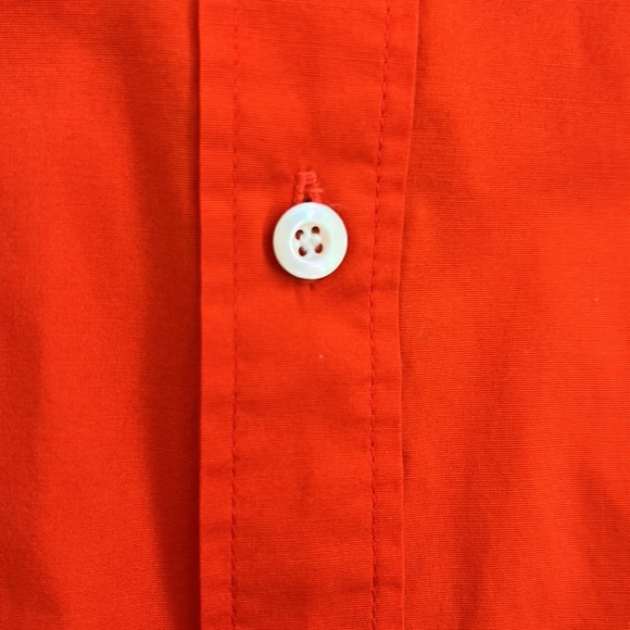 🌟J. Crew Cotton Stretch Poplin Button Down Shirt in “Vibrant Flame”, XS.🌟 - Picture 8 of 10